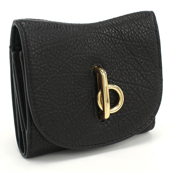 Burberry Leather Rocking Horse Trifold Wallet With Coin Purse Black - Picture 1 of 5